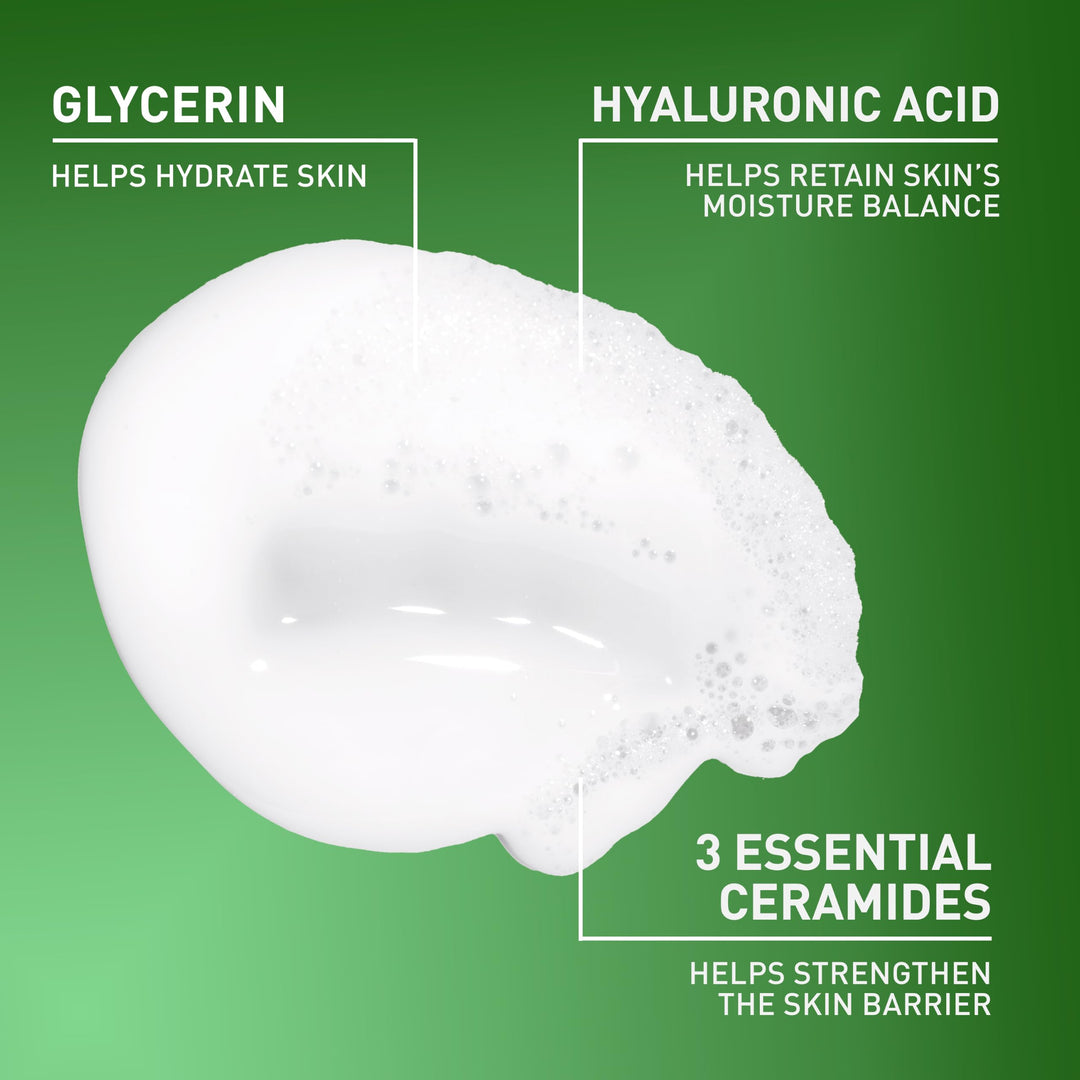 CeraVe Hydrating Cream-to-Foam Cleanser, Fragrance Free, 19 fl oz