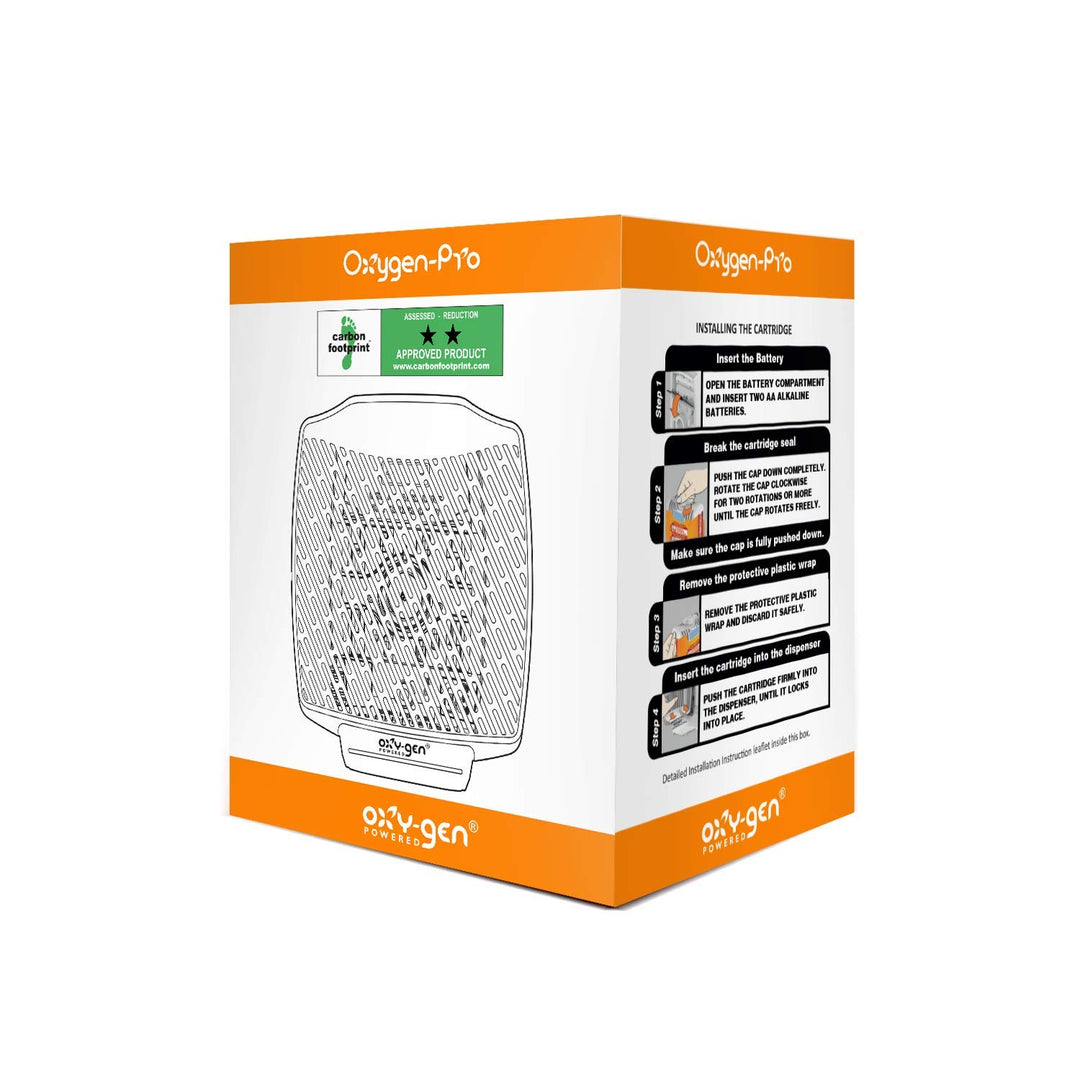 Oxy-Gen Powered Automatic Fragrance Dispenser, Wall Mounted, Battery Operated