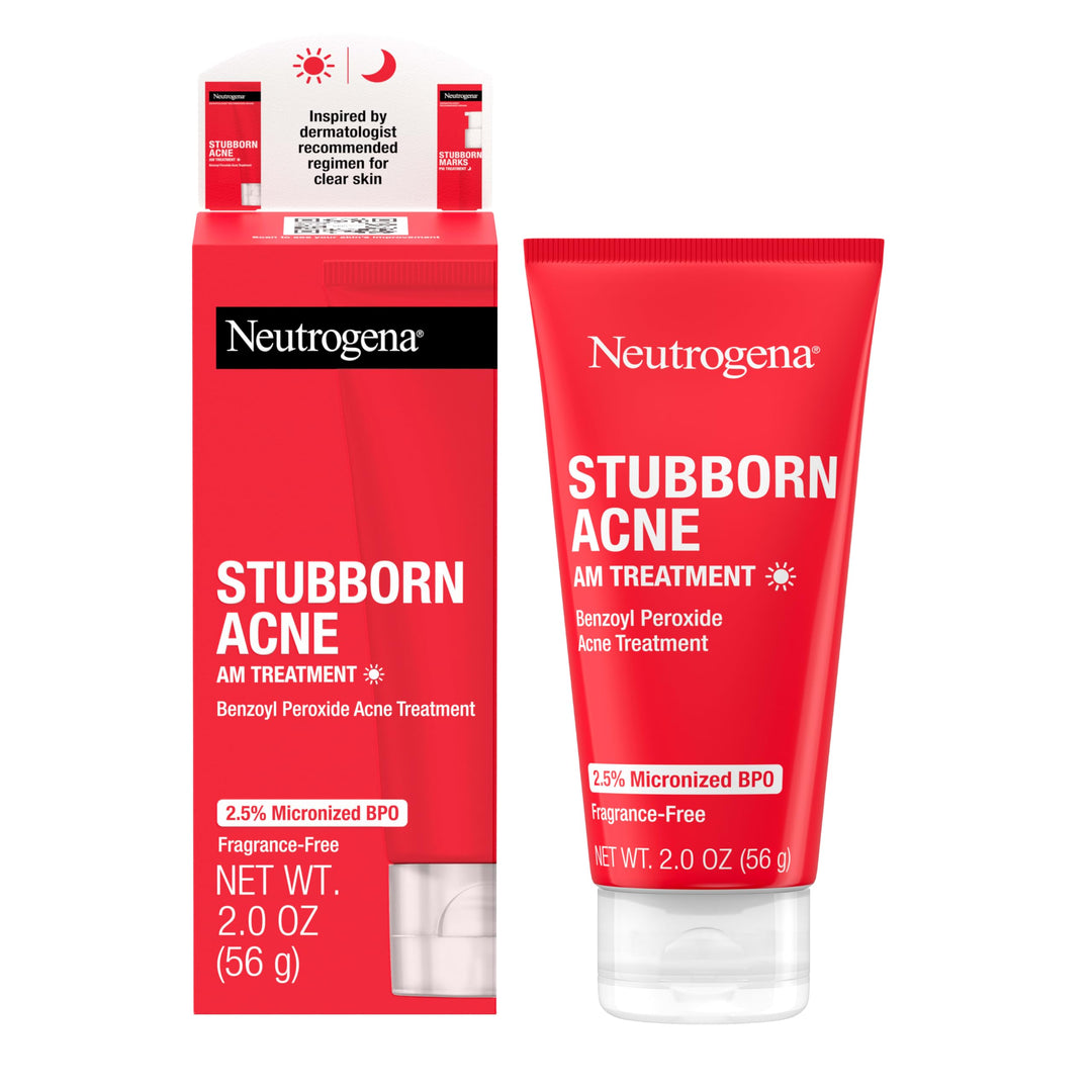 Neutrogena Stubborn Acne AM Face Treatment, 2.5% Benzoyl Peroxide, 2 oz