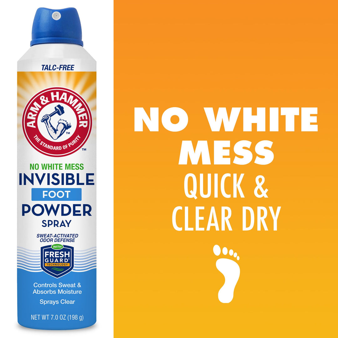ARM & HAMMER Invisible Foot Powder Spray, 7 oz