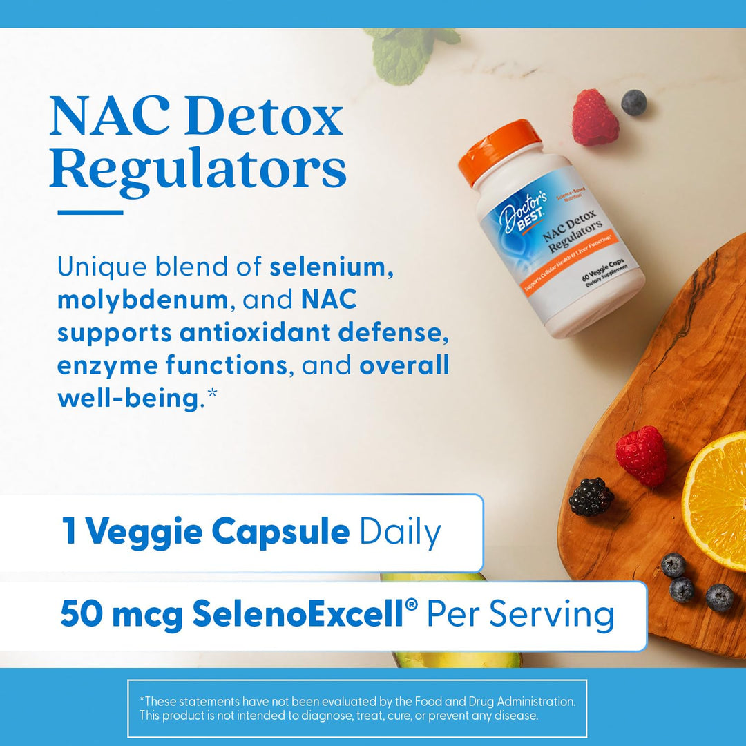 Doctor's BEST NAC Detox Regulators, 60 Count