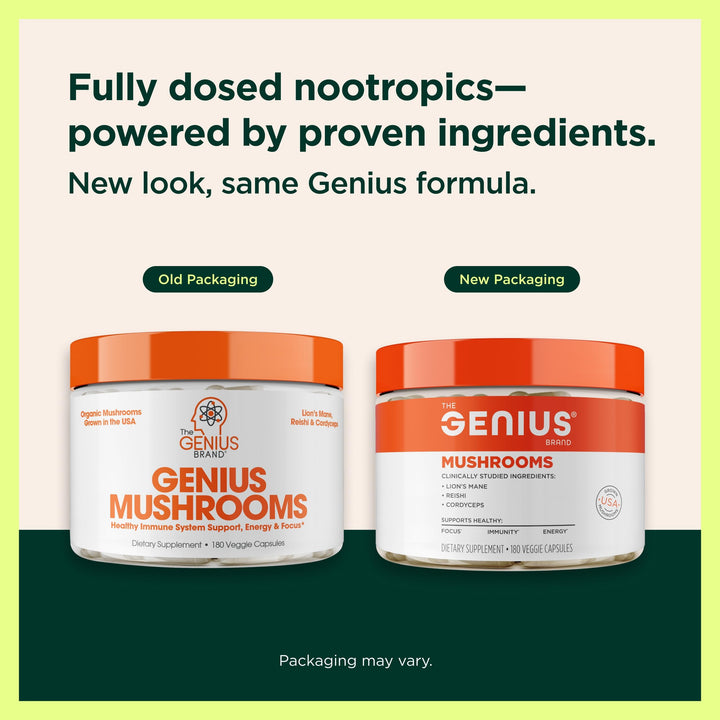 The Genius Brand Mushrooms, 180 Count