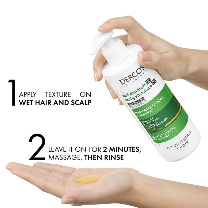 Vichy Anti-Dandruff Shampoo, Dry Hair, 390 ml