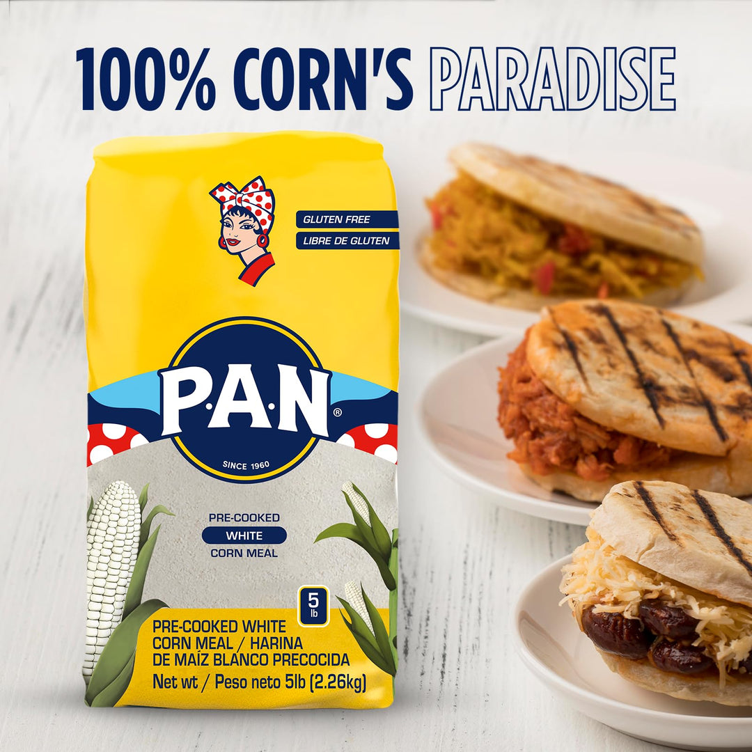 P.A.N. Pre-Cooked White Corn Meal, 5 lb