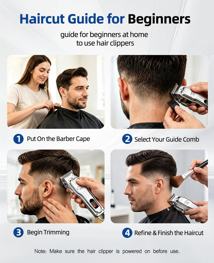 Kikido Hair Clippers, Cordless, Silver