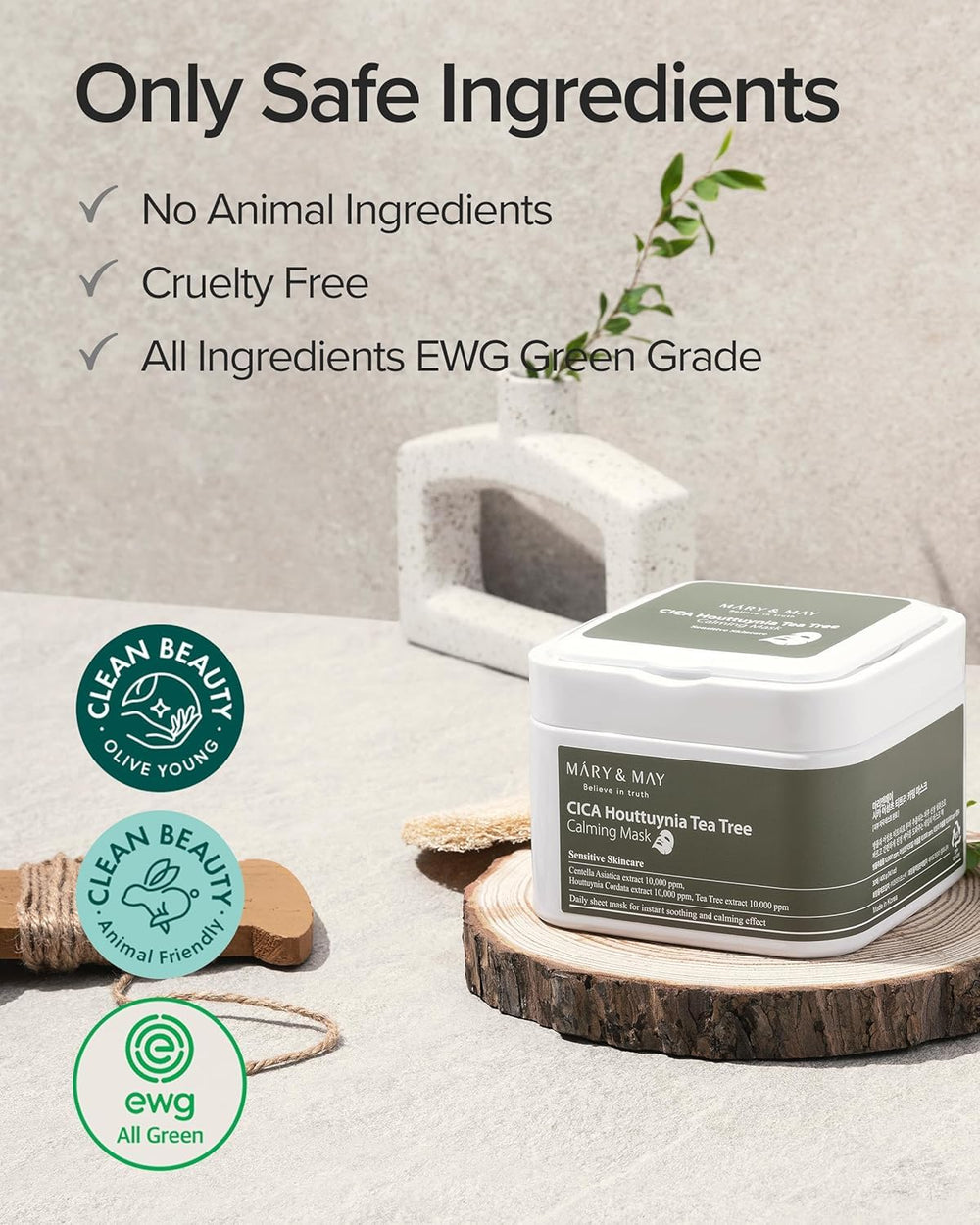 Mary&May Cica Houttuynia Tea Tree Calming Mask, 400 g