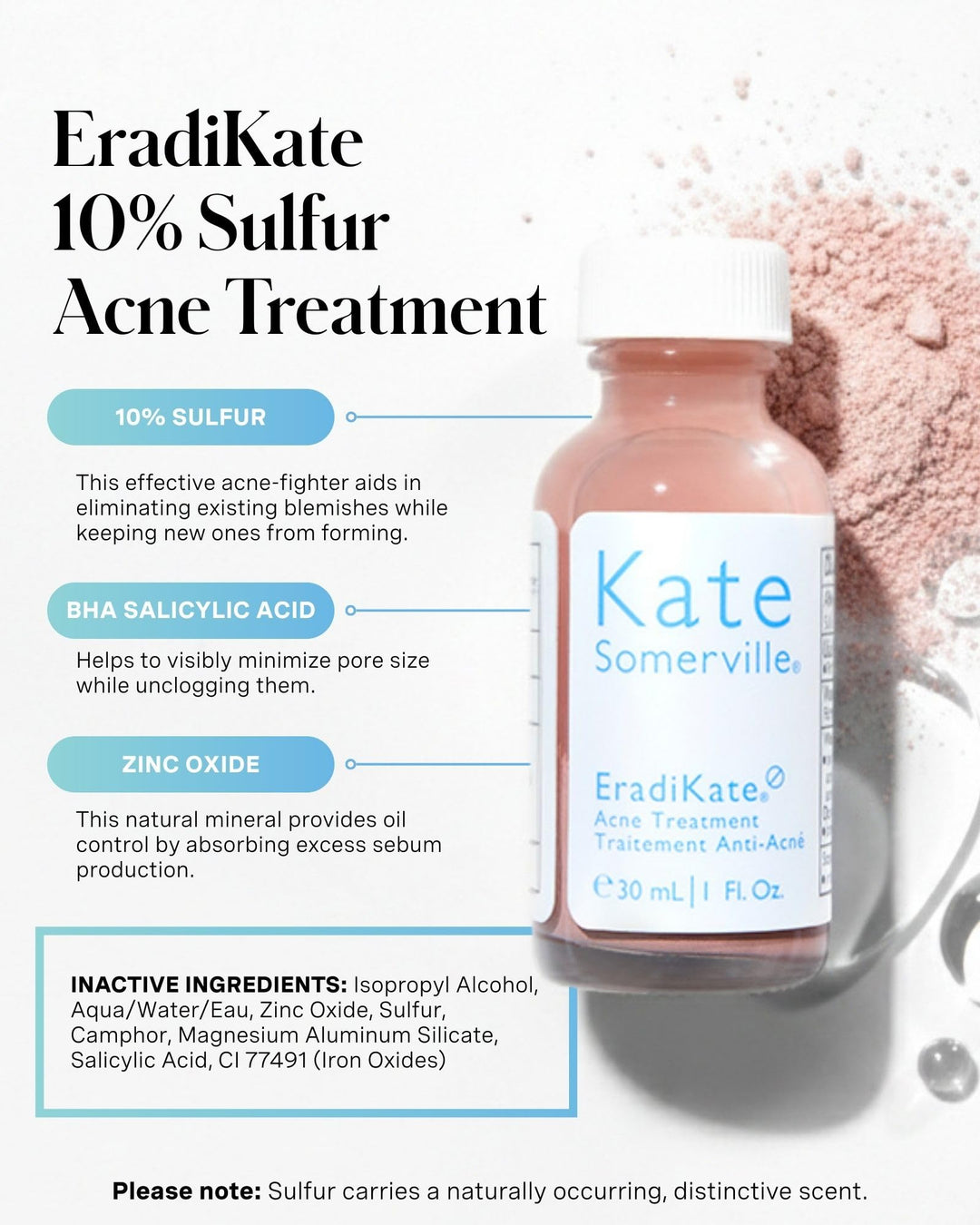 Kate Somerville EradiKate Acne Treatment, 10% Sulfur, 1 fl oz