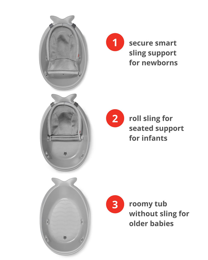 Skip Hop Moby Baby Bathtub, Grey