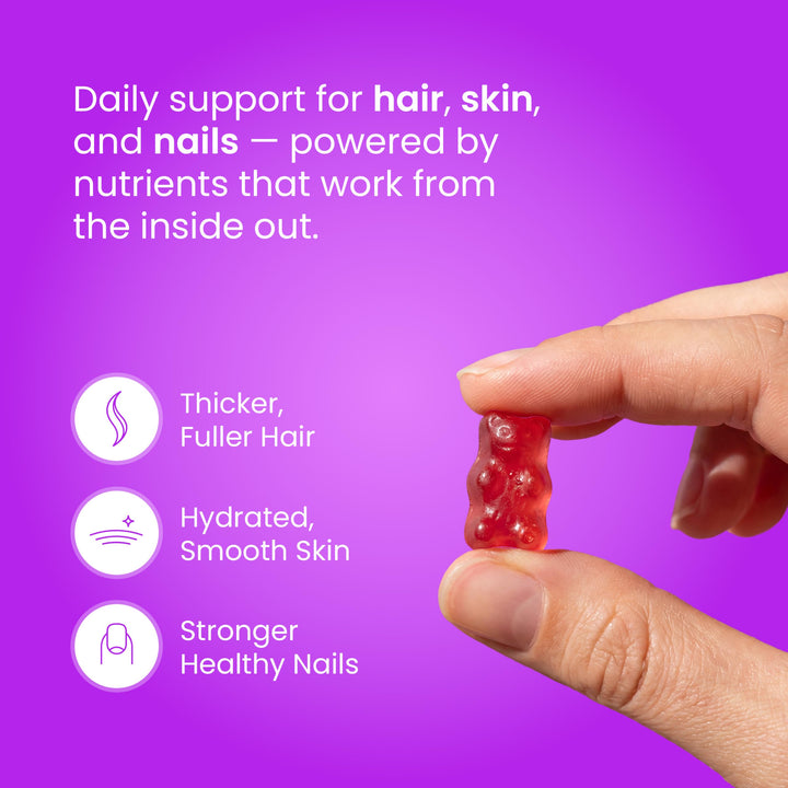 NutraChamps Biotin Gummies With Collagen And Keratin, 10000 mcg