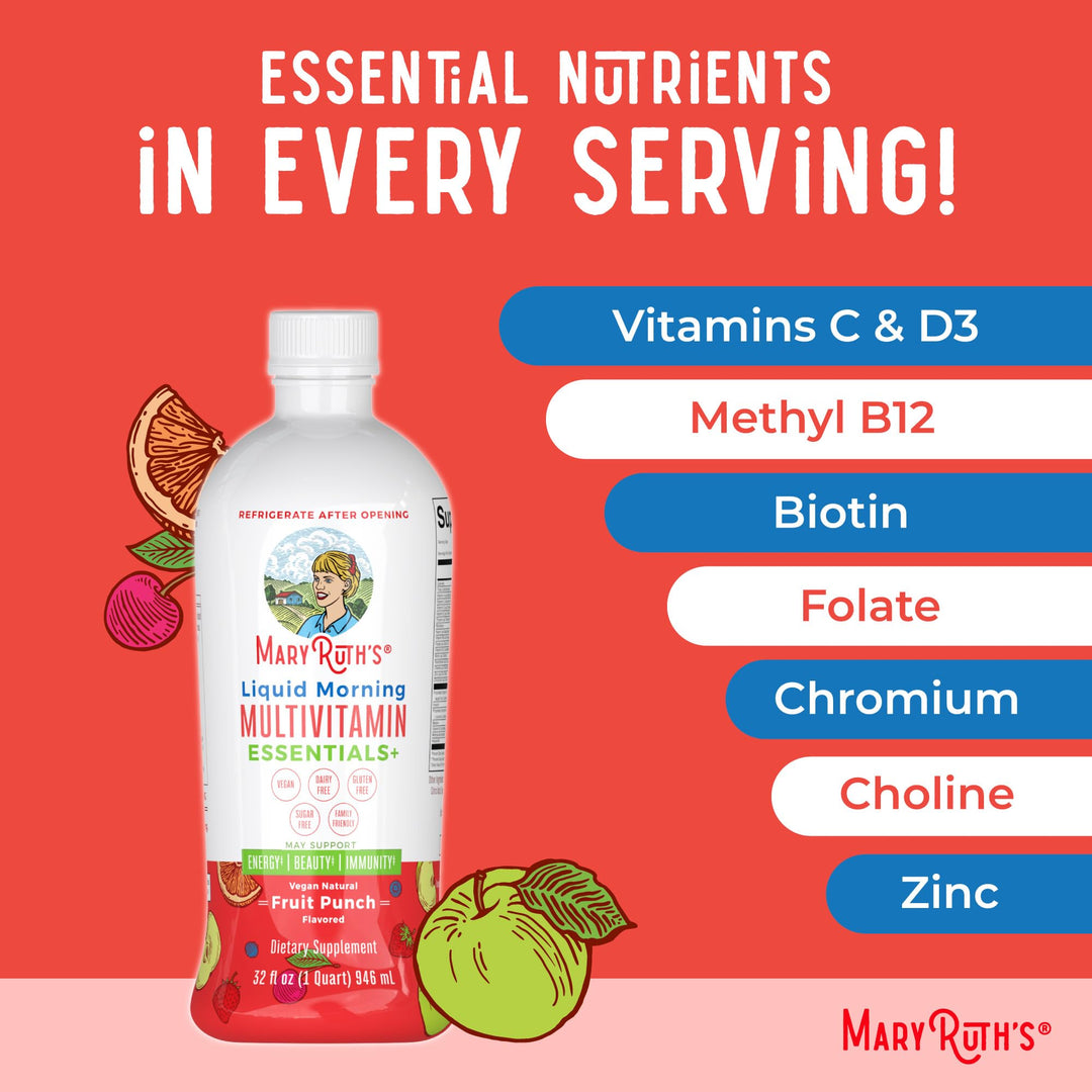 MaryRuth's Liquid Morning Multivitamin Essentials+, 32 fl oz