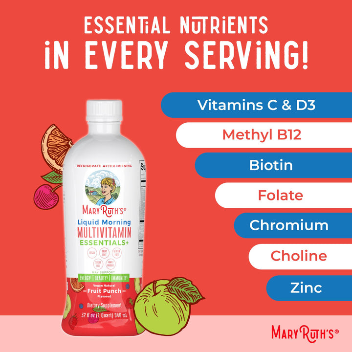 MaryRuth's Liquid Morning Multivitamin Essentials+, 32 fl oz