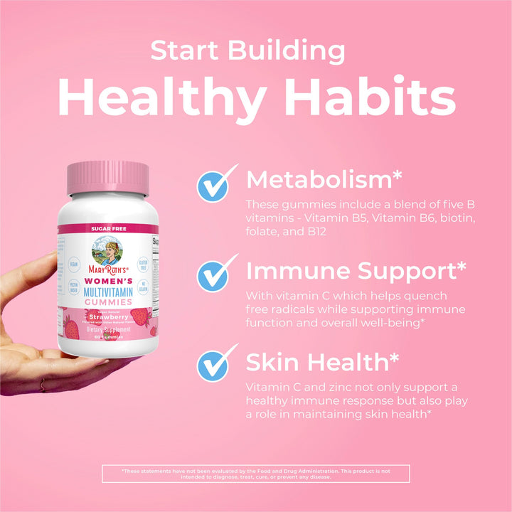 MARYRUTH'S Organics Women's Immune Support Multivitamin Gummies, 60 Count