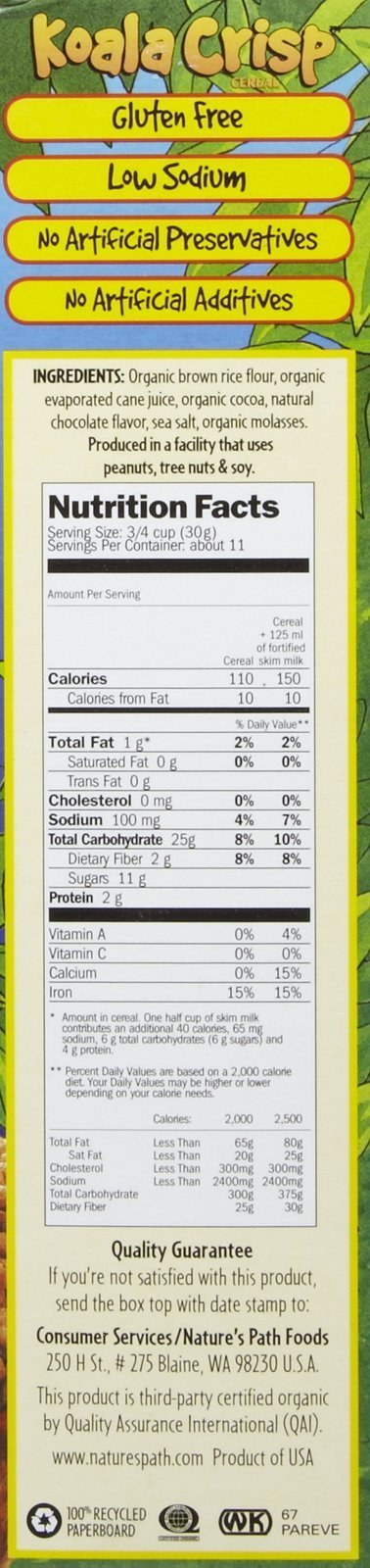 EnviroKidz Organic Chocolate Koala Crisp Cereal, 11.5 oz