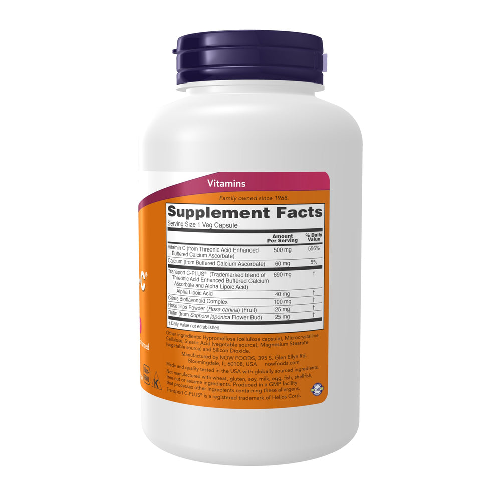 NOW AlphaSorb-C 500 mg with Threonic Acid & Alpha Lipoic Acid, 180 Count