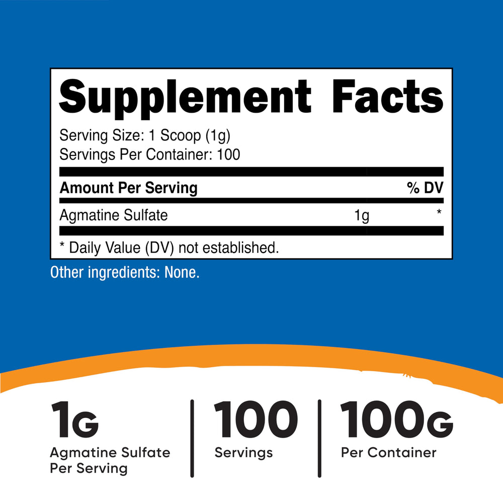 Nutricost Agmatine Powder, 100 Servings