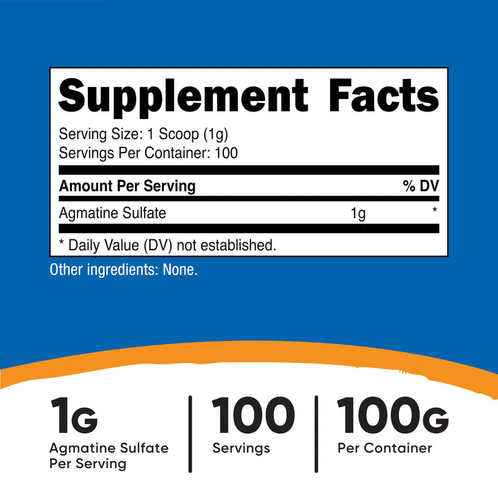 Nutricost Agmatine Powder, 100 Servings