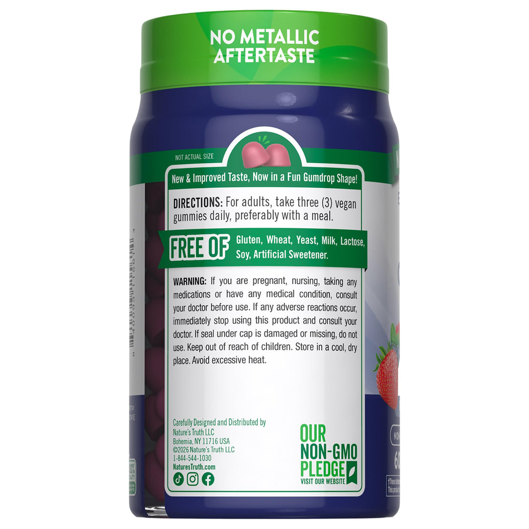 Nature's Truth Zinc Gummies, 50 mg, 60 Count
