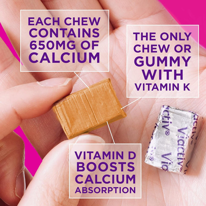 Viactiv Calcium Plus D Soft Chews, Caramel, 60 Count
