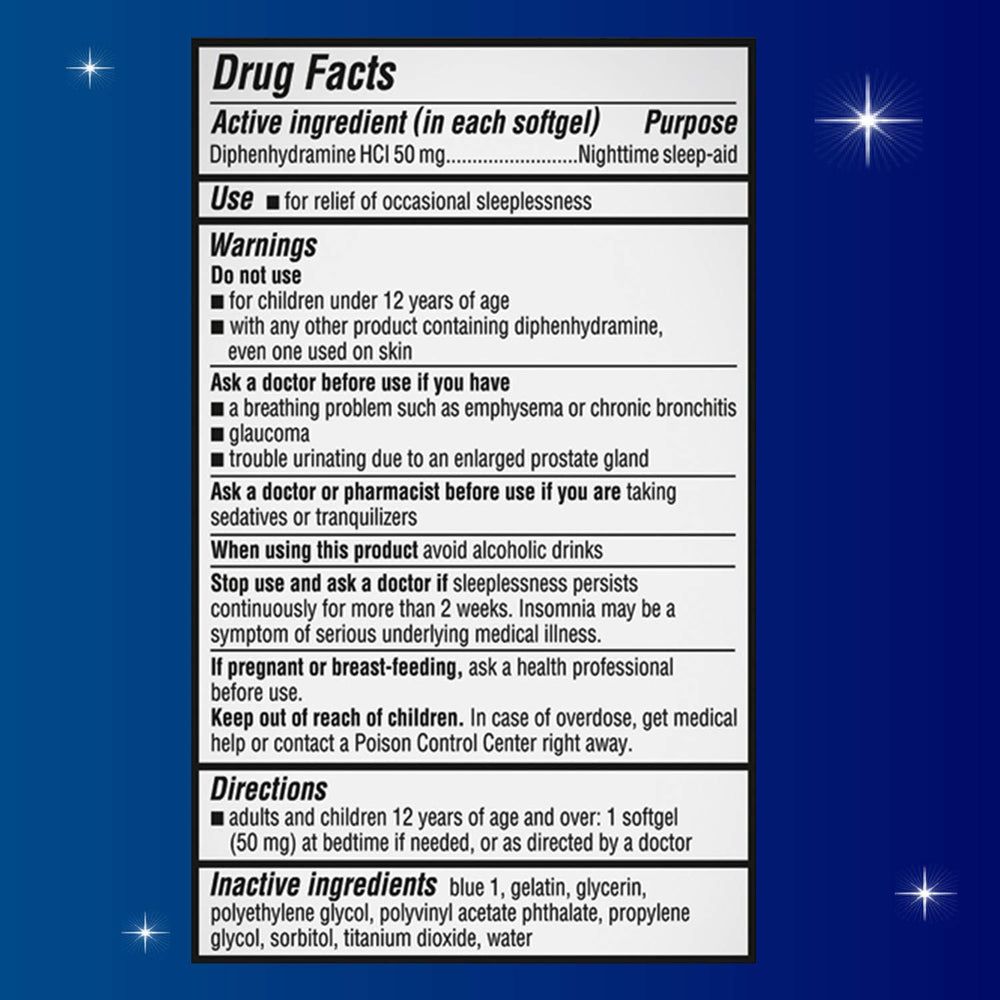 Unisom Sleep Gels, Nighttime Sleep Aid, 50 mg, 32 Count