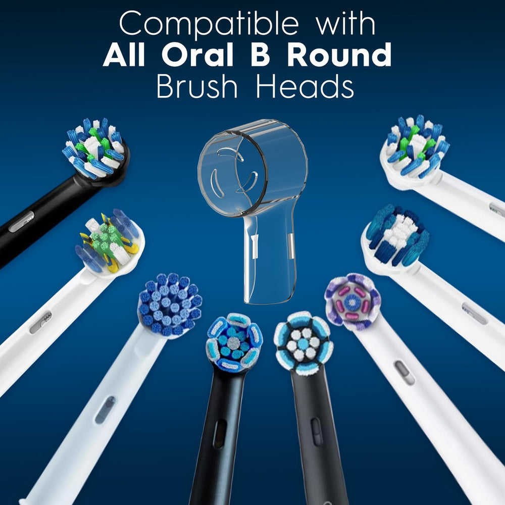 HSYTEK Toothbrush Head Dustproof Cover, Transparent, 6 Count