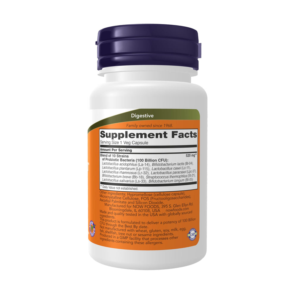 NOW Probiotic-10 100 Billion, 30 Count