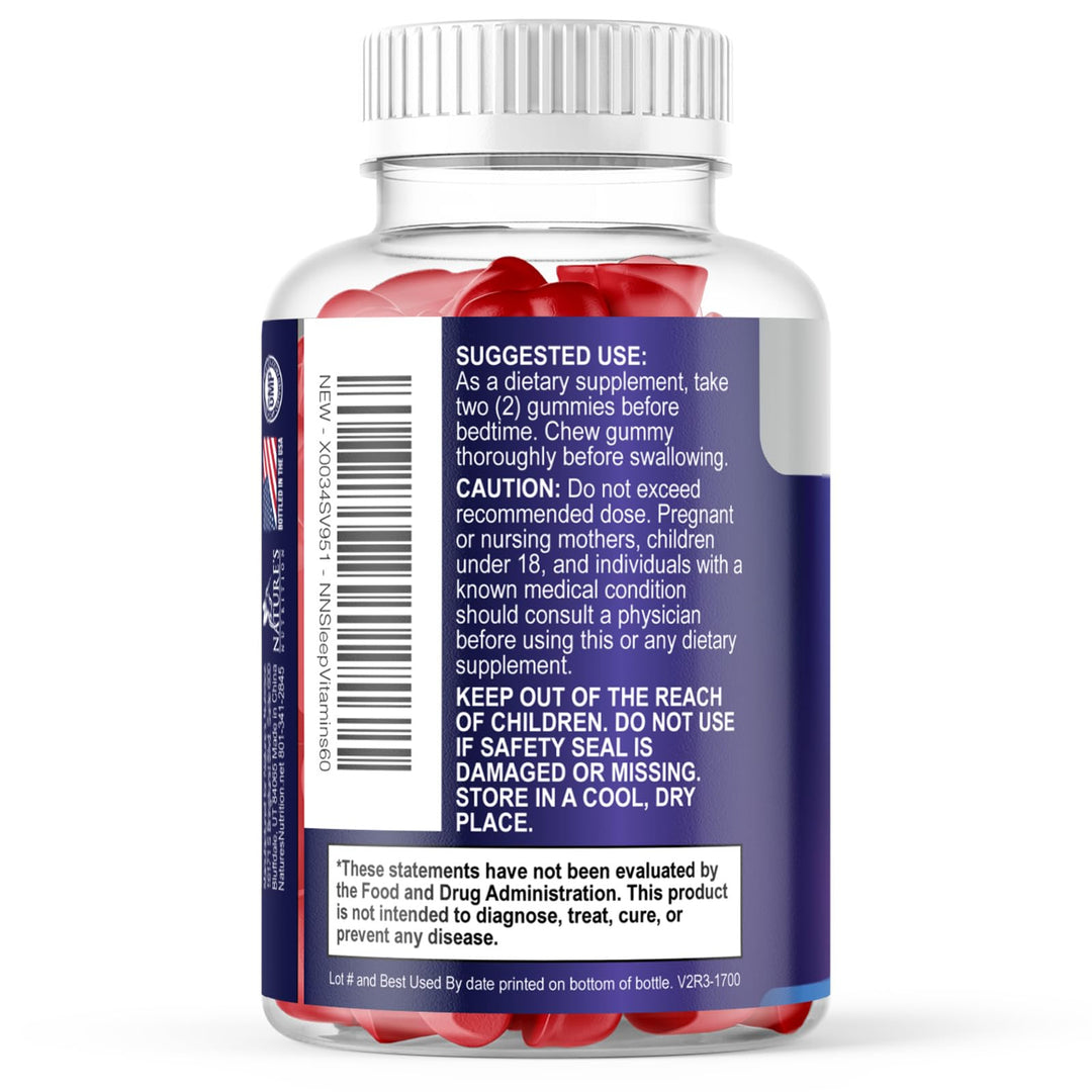 Nature's Nutrition Sleep Gummies, 12 mg, 60 Count