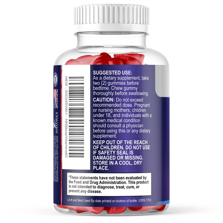 Nature's Nutrition Sleep Gummies, 12 mg, 60 Count