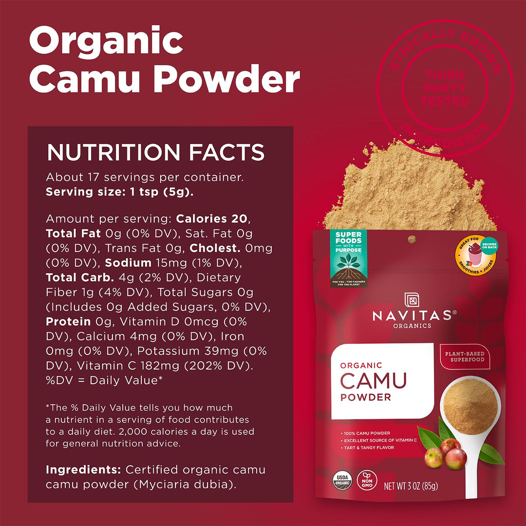 Navitas Organics Camu Powder, 3 oz