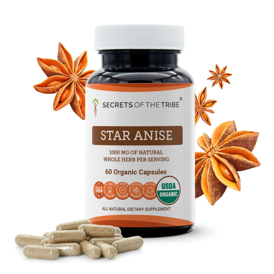 Secrets of the Tribe Star Anise, 1000 mg, 60 Count