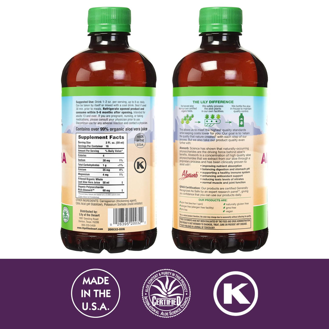 Lily of the Desert Aloe Vera Gel, Whole Leaf, 32 oz