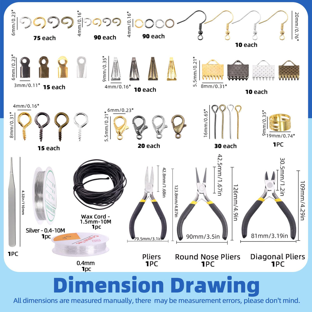 Glarks Jewelry Making Kit, 1468 Count