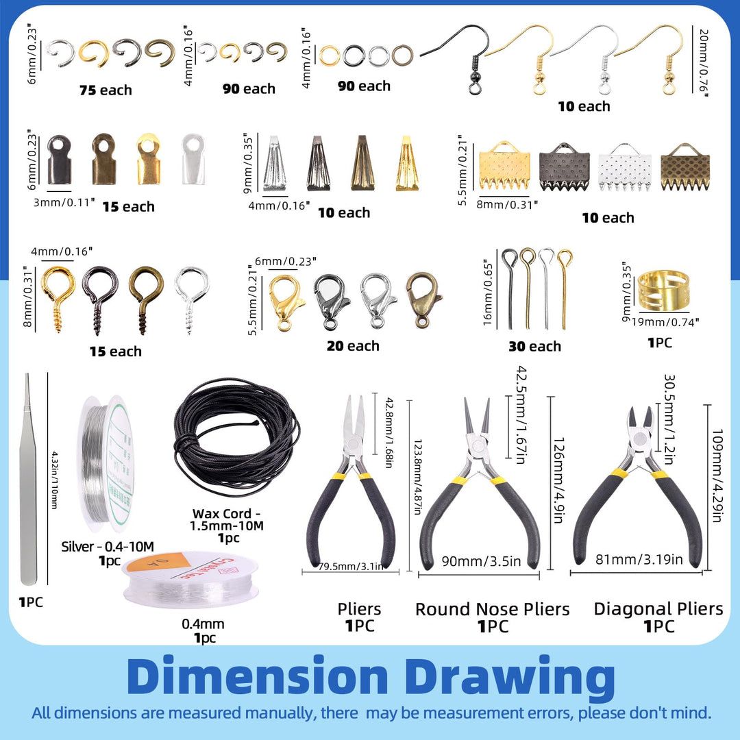 Glarks Jewelry Making Kit, 1468 Count