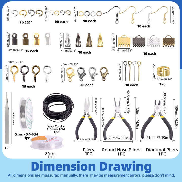 Glarks Jewelry Making Kit, 1468 Count
