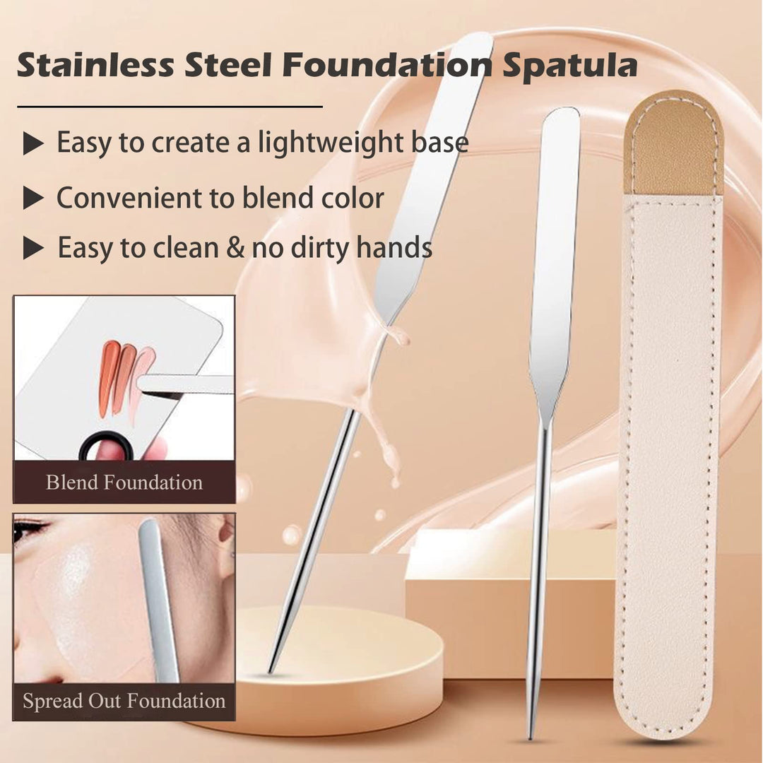 Penugo Picasso Makeup Spatula And Palette Set, Stainless Steel