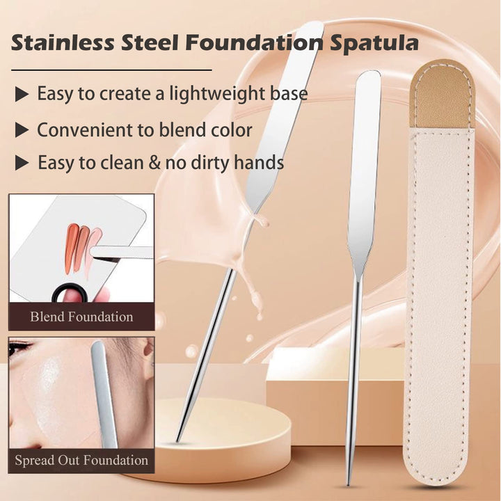 Penugo Picasso Makeup Spatula And Palette Set, Stainless Steel