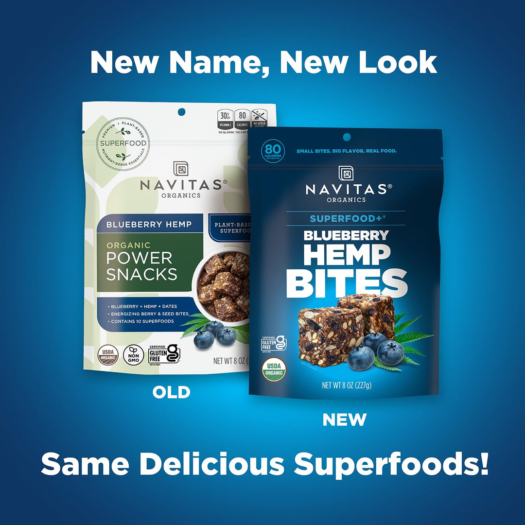 Navitas Organics Blueberry Hemp Superfood Snack, 8 oz