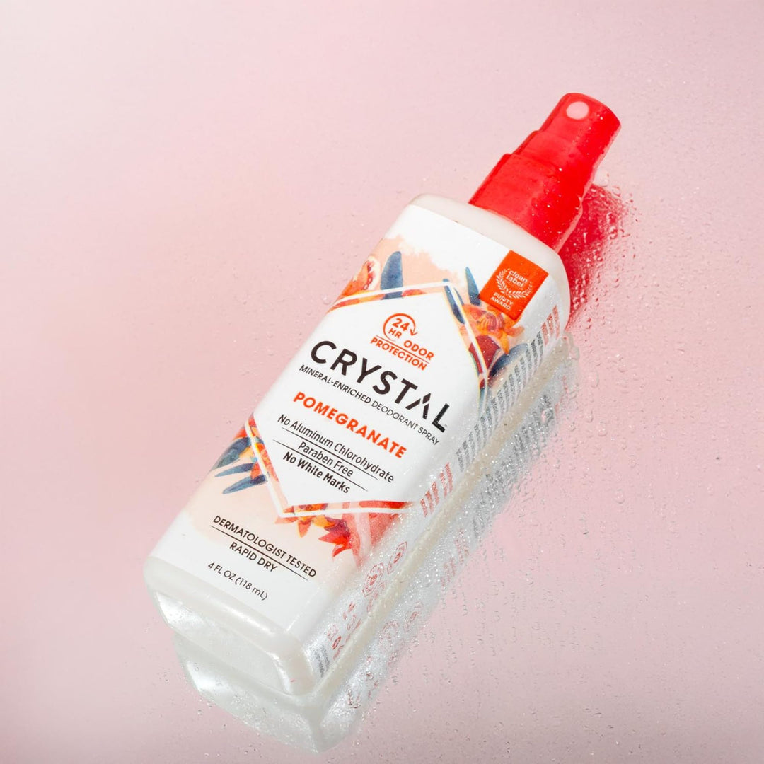 Crystal Body Deodorant Spray, Pomegranate, 4 oz