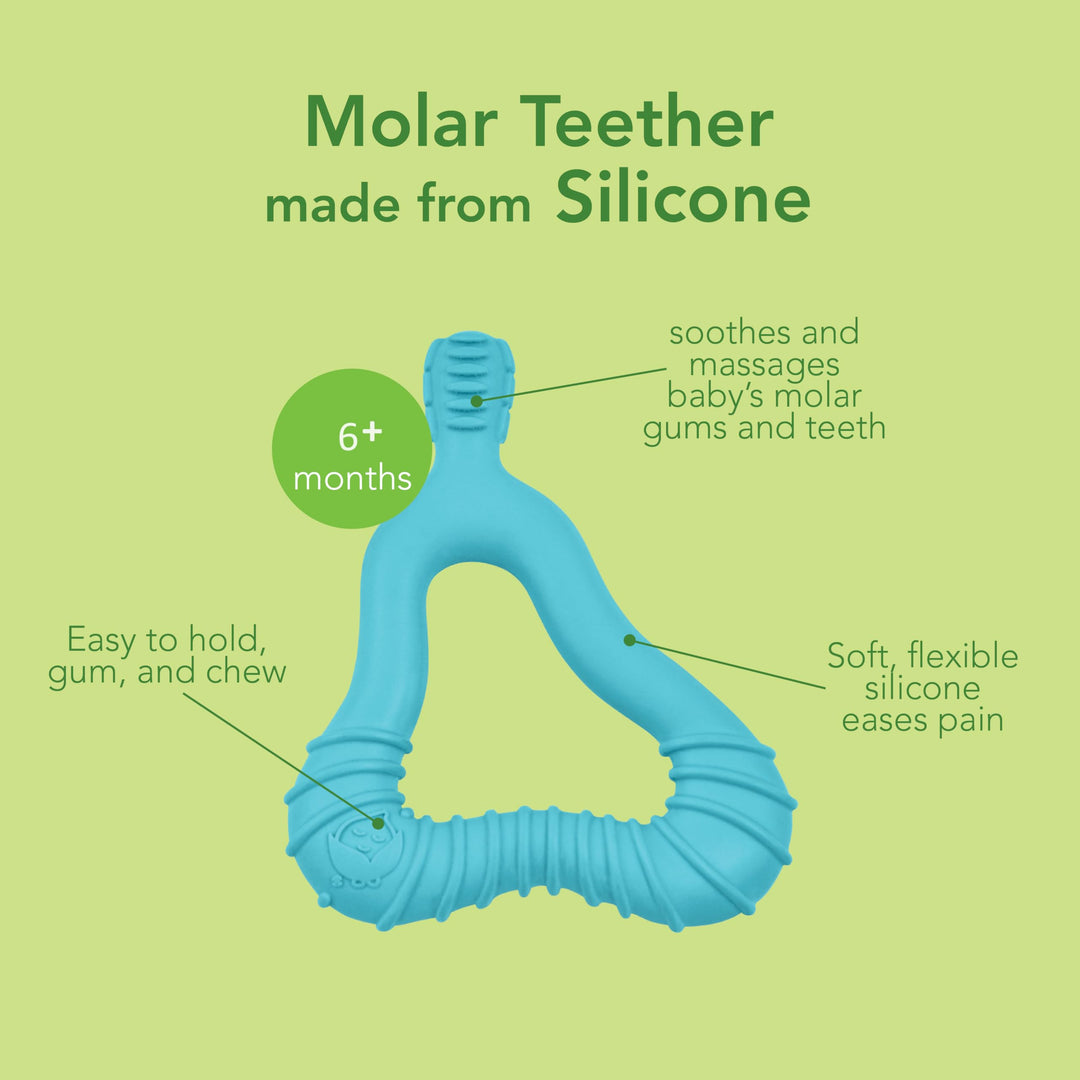 Green Sprouts Silicone Molar Teether, Light Blueberry