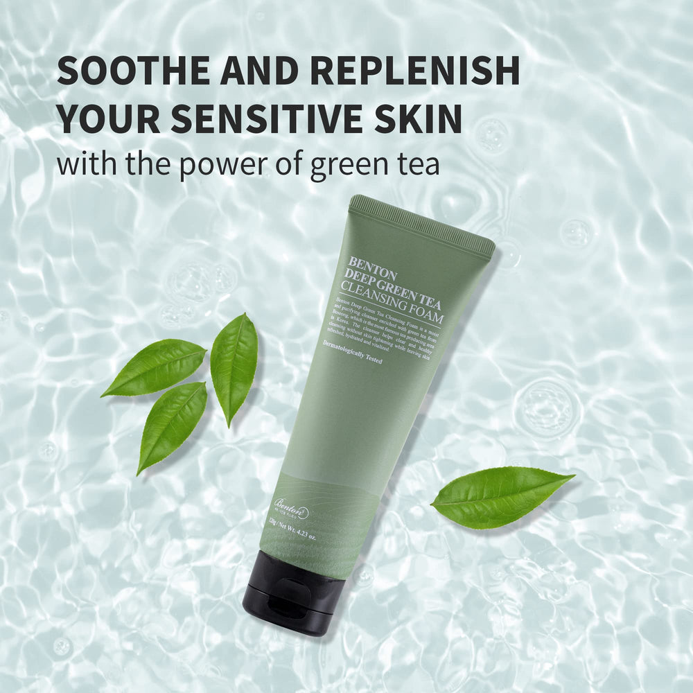 Benton Deep Green Tea Cleansing Foam, 120 g