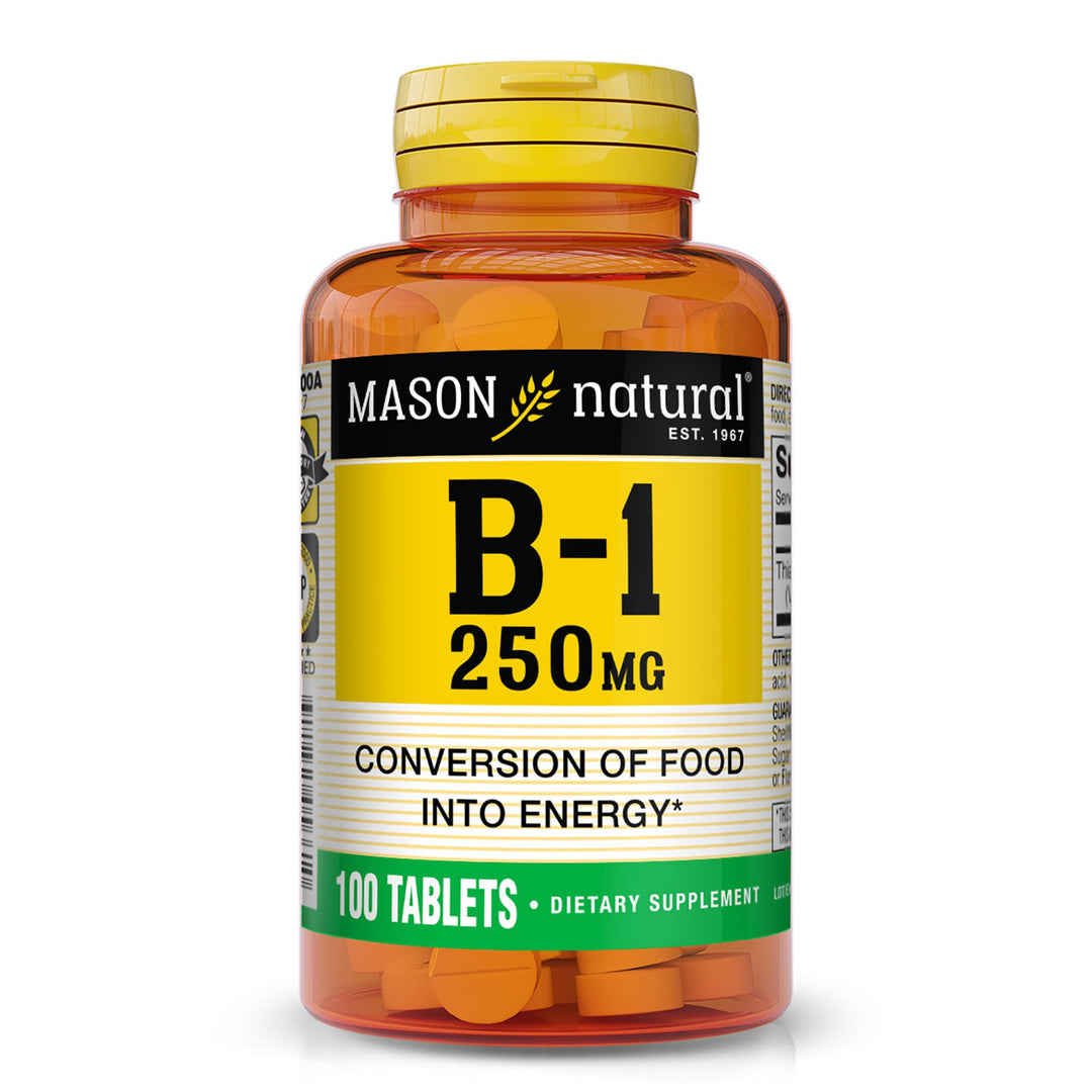 MASON NATURAL Vitamin B1 Thiamine, 250 mg, 100 Count