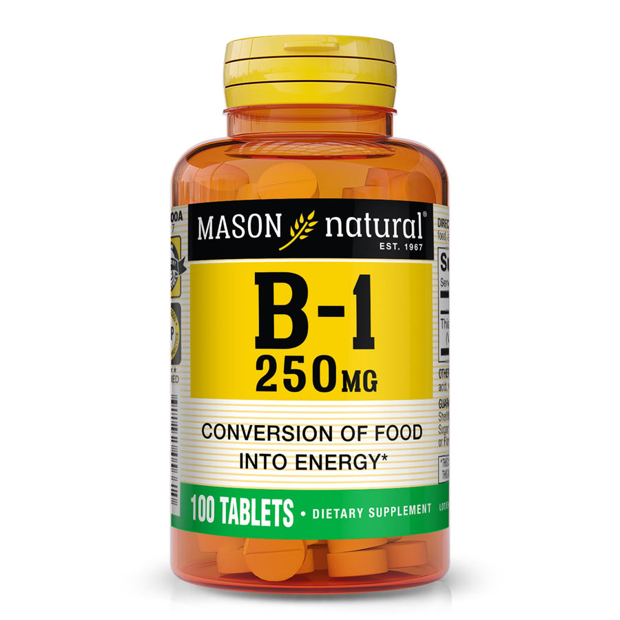 MASON NATURAL Vitamin B1 Thiamine, 250 mg, 100 Count