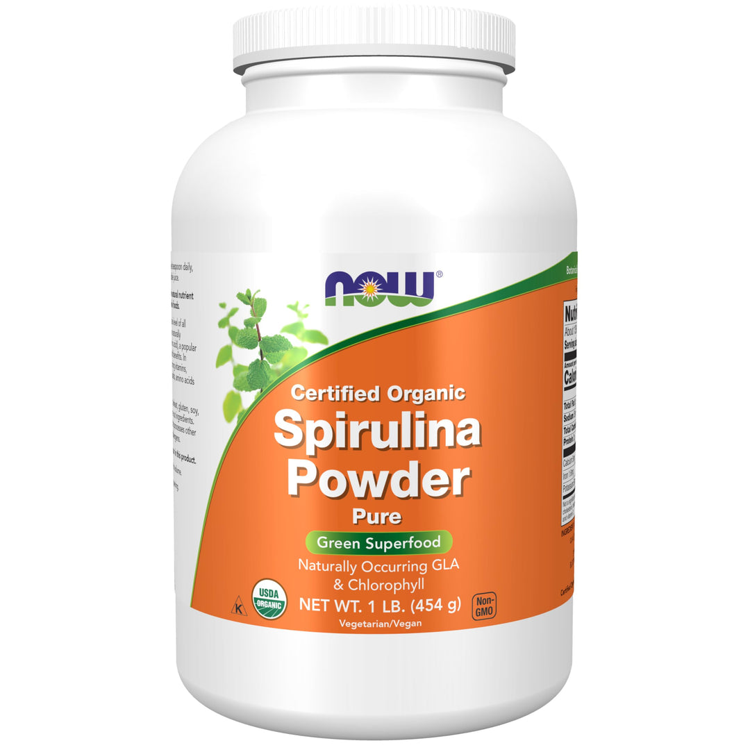 NOW Organic Spirulina Powder, 1 lb
