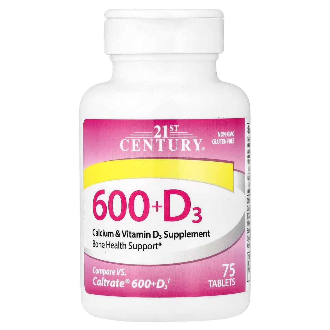 21st Century Calcium Plus D, 600 mg