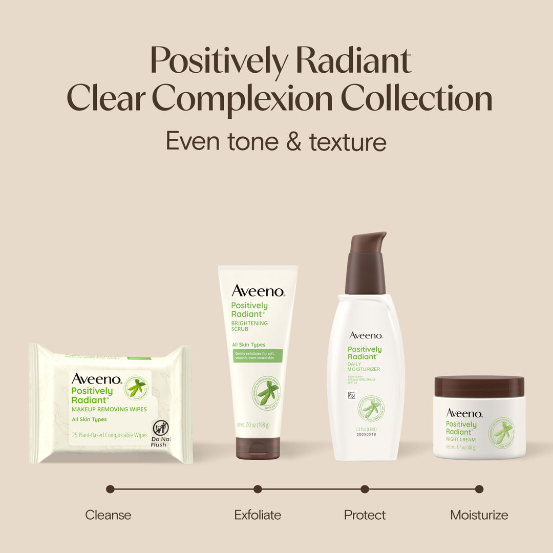 Aveeno Positively Radiant Moisturizing Face & Neck Night Cream, 1.7 oz