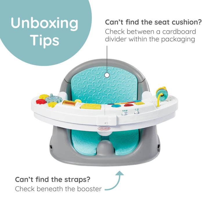 Infantino Music & Lights 3-in-1 Discovery Seat & Booster, Teal