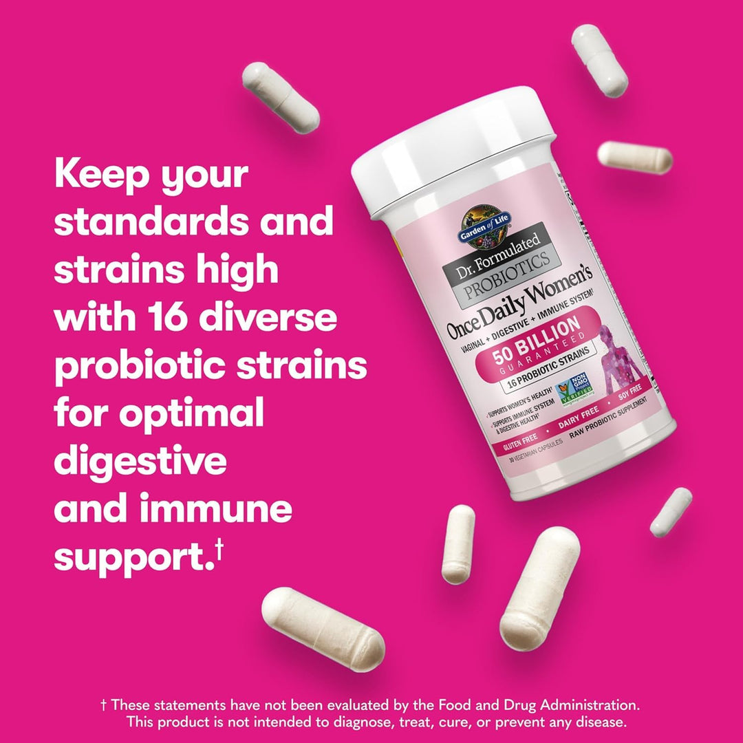 Garden of Life Dr. Formulated Probiotics for Women, Unflavored, 30 Count
