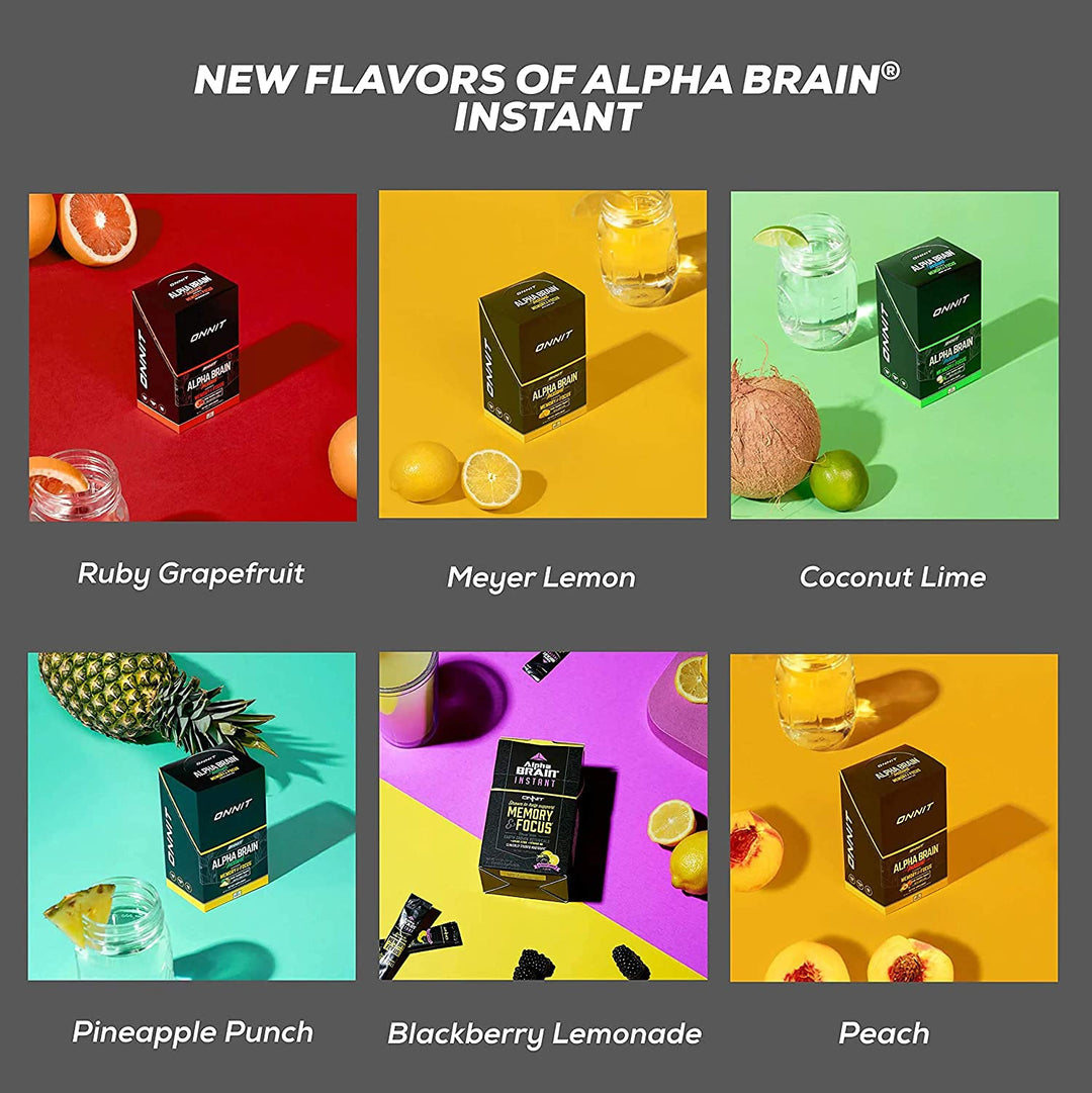 ONNIT Alpha Brain Instant, Natural Peach