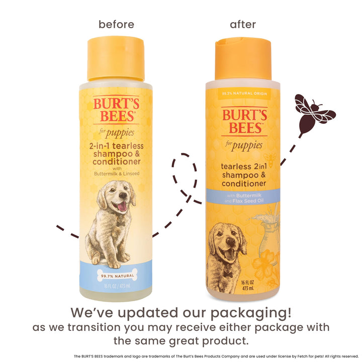 Burt's Bees Puppy 2 in 1 Shampoo and Conditioner, 16 oz