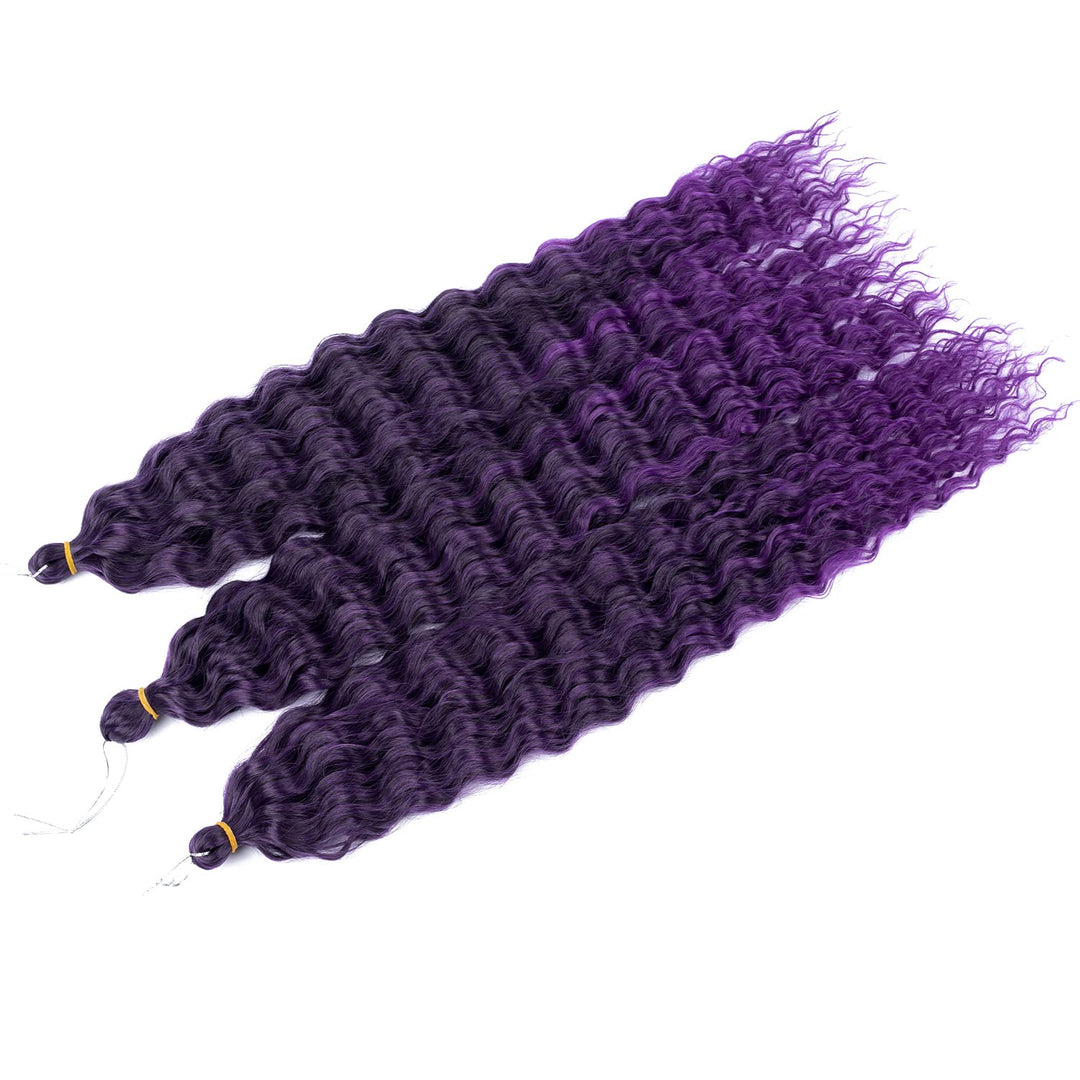 MAYSA Braiding Crochet Hair Extensions, Purple Ocean Wave, 30 in, 6 Count