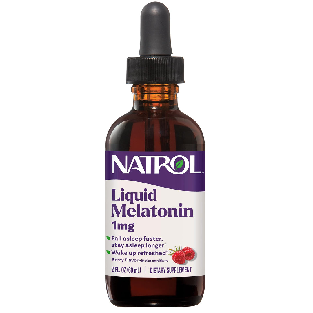 Natrol Liquid Melatonin Sleep Dietary Supplement, 1 mg